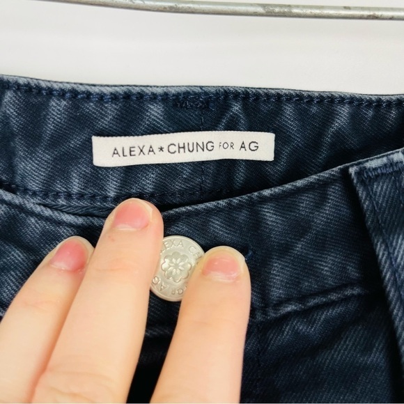 Alexa Chung For AG Bermuda High Rise Denim Shorts Size 29 - Picture 3 of 5